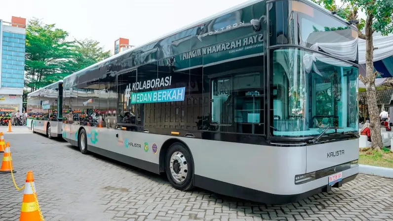 Cara Naik Bus Listrik di Medan