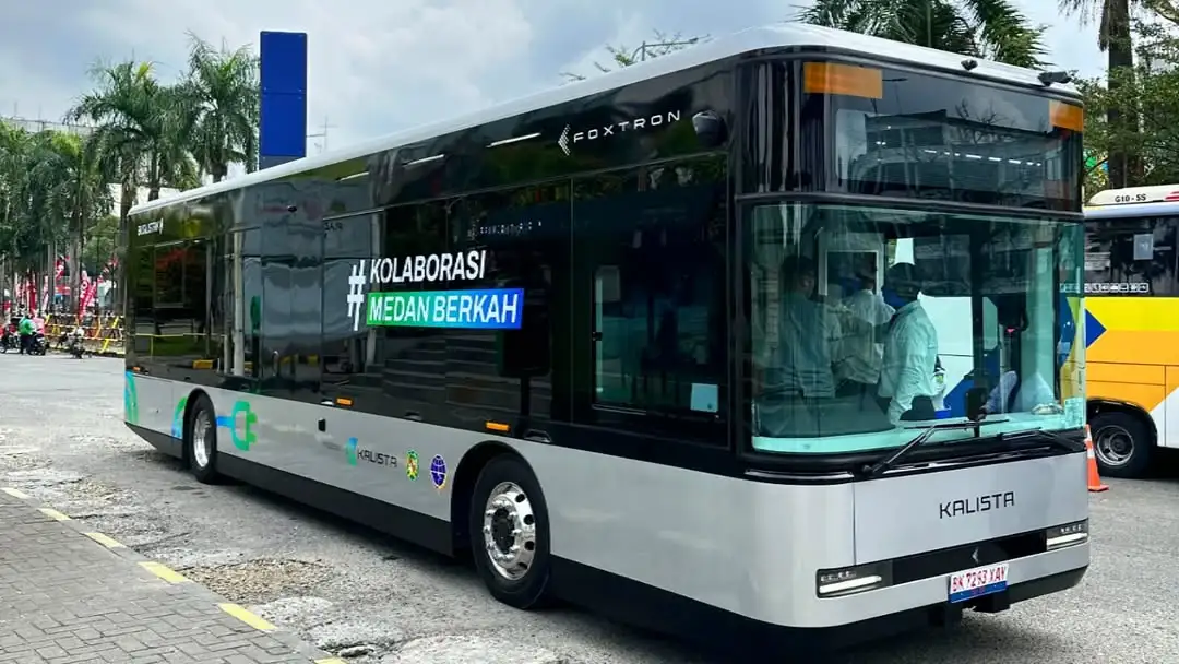 Mudik Gratis Naik Bus Listrik Medan Libur Nataru