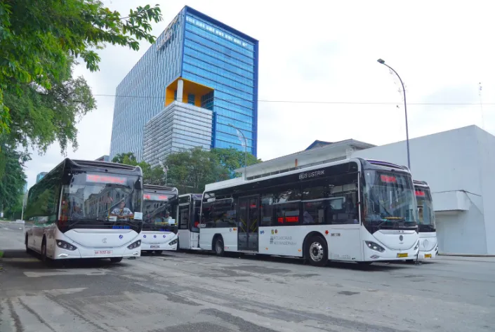 Peluncuran Bus Listrik Medan