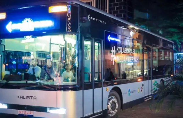 Lokasi charging bus listrik di Medan